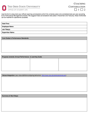 Coaching Conversation Form