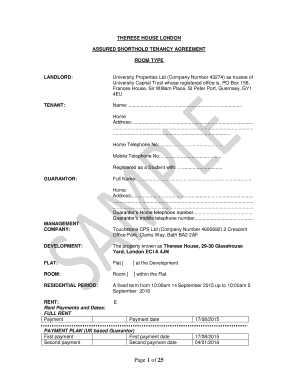 Assured Shorthold Tenancy Agreement