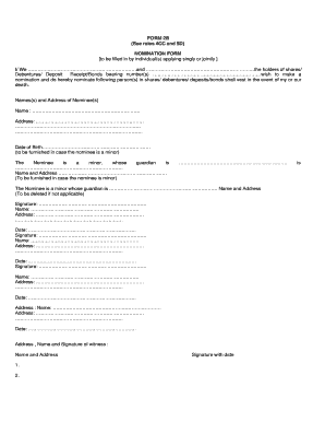 Form 2B Nomination Form