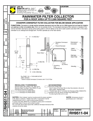 RH9511-04 Residential Rainwater Filter Collector Standpipe Downspout Filter Collector For Above Or Below Grade Application Residential Rainwater Filter Collector 9511-04 Standpipe Downspout Filter Collector For Above Or Below Grade