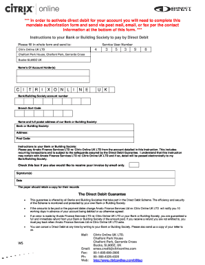 Direct Debit Mandate Authorization Form