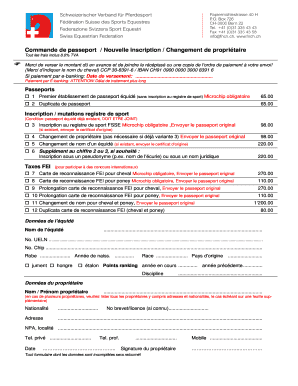 Commande de passeport