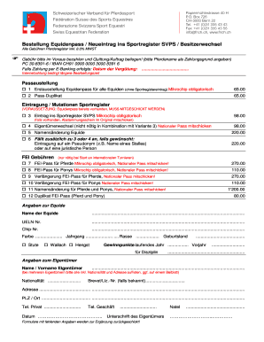 Bestellung Equidenpass