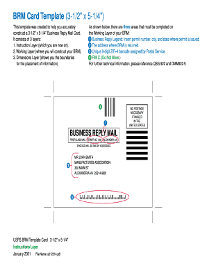 USPS Business Reply Mail Card Template