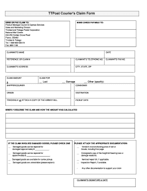 TTPost Courier Claim Form