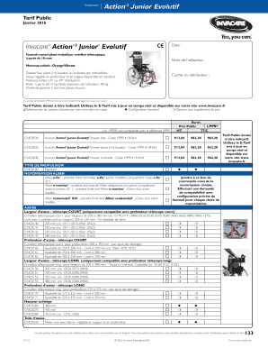 Invacare Action3 Junior Evolutif Price List