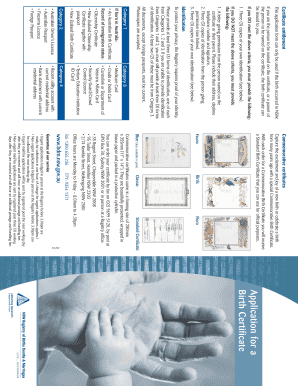 NSW Commemorative Birth Certificate Application