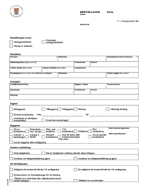 Swedish Construction Map Order Form