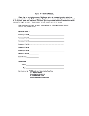 PBM Sprayer Owner's Manual