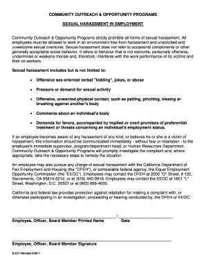 Sexual Harassment Policy