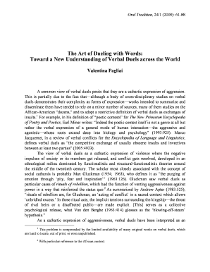 The Art of Dueling with Words Toward a New Understanding - journal oraltradition