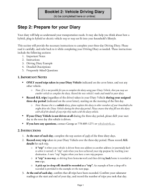 Vehicle Driving Diary