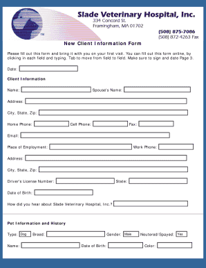 New Client Information Form