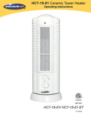 Ceramic Tower Heater Operating Instructions