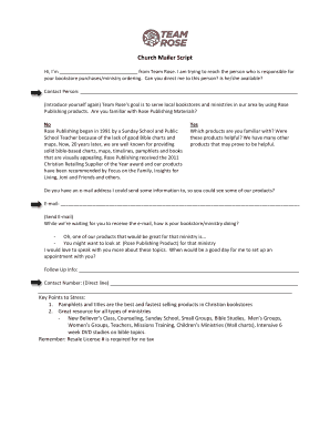 Church Bookstore Mailer Script