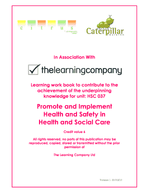 Health and Safety in Health and Social Care Workbook