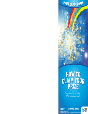 NSW Lotteries Prize Claim Form