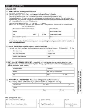 Consumers Life Insurance Application Form