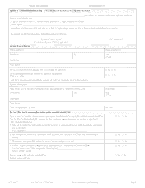Florida Individual and Family Plan Enrollment Application