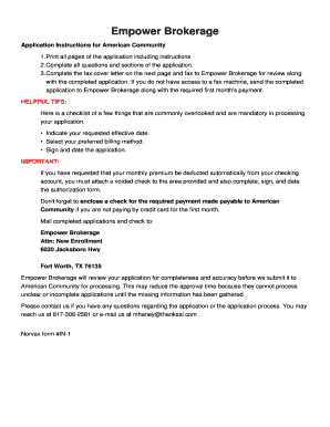 American Community Short Term Medical Expense Policy Application