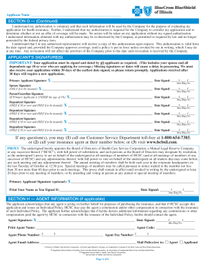 Illinois Individual Health Insurance Application