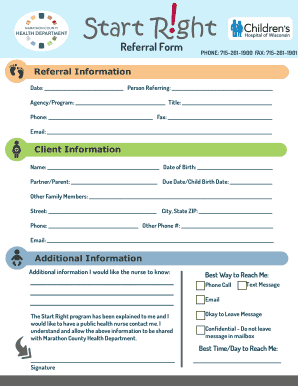 Referral Form for Public Health Nurse