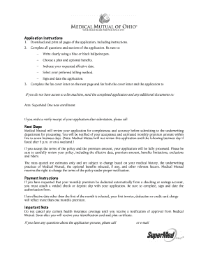 Health and Life Application Form