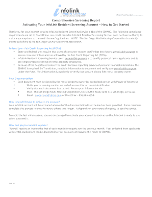 InfoLink Resident Screening Service Agreement