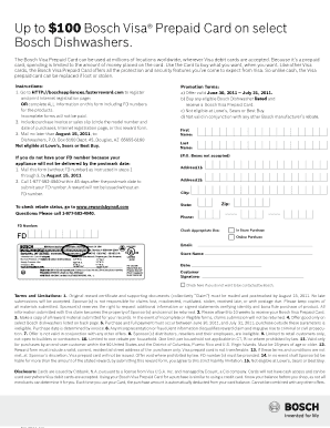 Bosch Dishwasher Rebate Form
