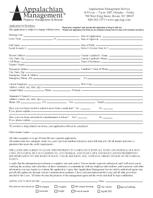 Residential Rental Application