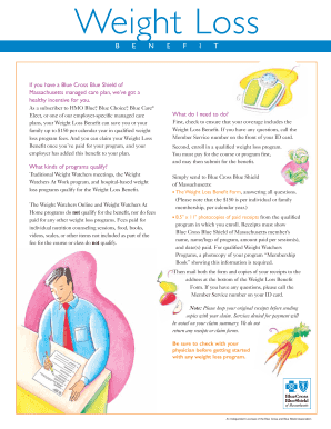 Blue Cross Blue Shield Weight Loss Benefit Form