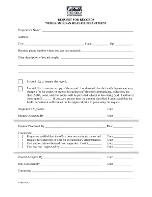 Request for Records Form