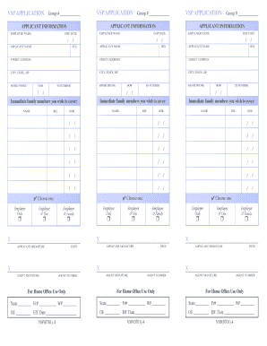VSP Application Form