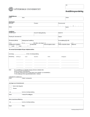 Employment Details Form