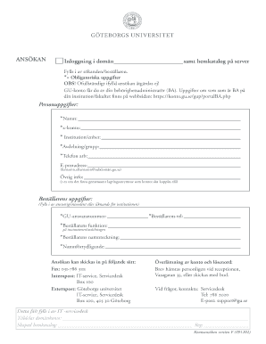 University Domain Account Application