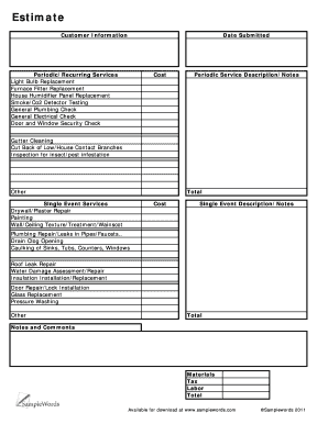 Home Maintenance Service Invoice Template