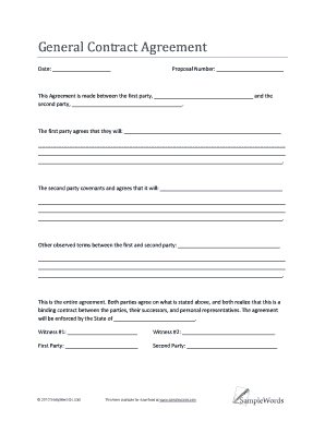 General Contract Agreement