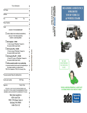 ADA Auto Club Membership Application