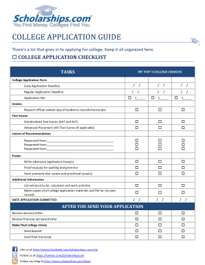 College Application Checklist