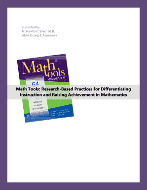 Math Tools Workshop Activity Guide