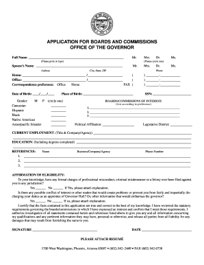 Application for Boards and Commissions
