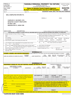 Florida Tangible Personal Property Tax Return