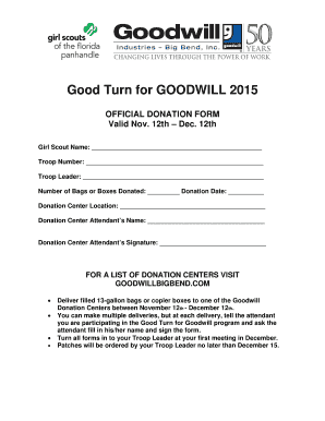 Fillable Online To download a donation form to take with your donations ...