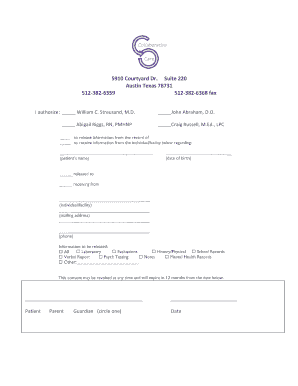 Medical Authorization Form