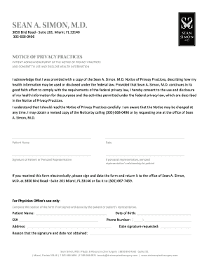 Patient Privacy Practices Consent Form