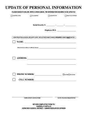 Employee Information Update Form