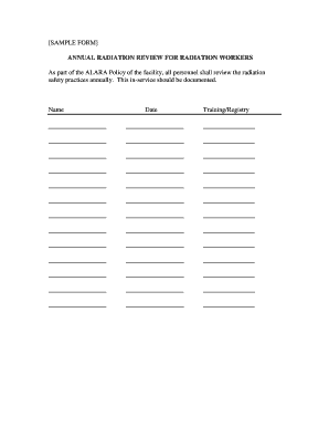 Annual Radiation Review for Radiation Workers