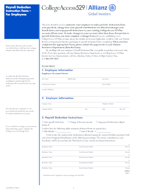 Payroll Deduction Authorization Form