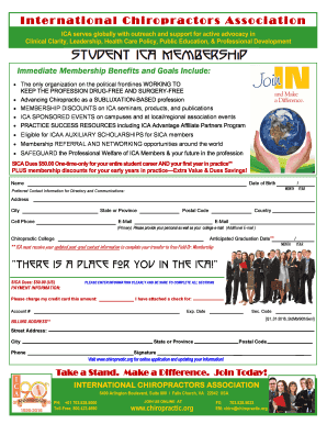 International Chiropractors Association Membership Application