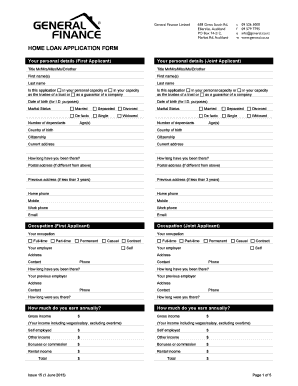 Home Loan Application Form